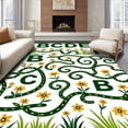 thumbnail image 1 of ODIKA 5x7 Machine Washable Non-Slip Area Rug, Woodland Letters Meadowland Maze with Interlocking Alphabet Trails High Traffic Rug with Pad, Green, 692969, 1 of 8