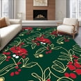 thumbnail image 1 of ODIKA 5'x7' Machine Washable Non-Slip Area Rug, Yuletide Elegance Hearth Adornment High Traffic Rug with Pad, Green, 610018, 1 of 8