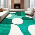 thumbnail image 1 of ODIKA 6' x 9' Machine Washable Non-Slip Area Rug, Abstract Blob High Traffic Rug, Teal, 191656, 1 of 7