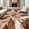 thumbnail image 1 of ODIKA 6' x 9' Machine Washable Non-Slip Area Rug, Abstract Floral High Traffic Rug, Brown, 495026, 1 of 7