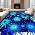 thumbnail image 1 of ODIKA 6' x 9' Machine Washable Non-Slip Area Rug, Abstract Starburst High Traffic Rug, Blue, 495181, 1 of 7
