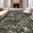 thumbnail image 1 of ODIKA 6' x 9' Machine Washable Non-Slip Area Rug, Abstract Swirl High Traffic Rug, Gold, 345176, 1 of 7