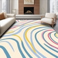 thumbnail image 1 of ODIKA 6' x 9' Machine Washable Non-Slip Area Rug, Abstract Swirl High Traffic Rug, Pink, 480846, 1 of 7