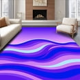 thumbnail image 1 of ODIKA 6' x 9' Machine Washable Non-Slip Area Rug, Abstract Wave High Traffic Rug, Purple, 535648, 1 of 7