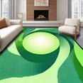 thumbnail image 1 of ODIKA 6' x 9' Machine Washable Non-Slip Area Rug, Abstract swirl High Traffic Rug, Green, 84606, 1 of 7