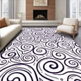 thumbnail image 1 of ODIKA 6' x 9' Machine Washable Non-Slip Area Rug, Abstract swirl High Traffic Rug, Purple, 592244, 1 of 7
