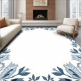 thumbnail image 1 of ODIKA 6' x 9' Machine Washable Non-Slip Area Rug, Art Nouveau Leaf High Traffic Rug, Blue, 638826, 1 of 7