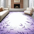 thumbnail image 1 of ODIKA 6' x 9' Machine Washable Non-Slip Area Rug, Art Nouveau Leaf High Traffic Rug, Purple, 224128, 1 of 7