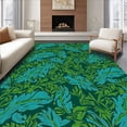 thumbnail image 1 of ODIKA 6' x 9' Machine Washable Non-Slip Area Rug, Art Nouveau leaf High Traffic Rug, Green, 576647, 1 of 7