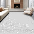 thumbnail image 1 of ODIKA 6' x 9' Machine Washable Non-Slip Area Rug, Baroque leaf High Traffic Rug, Gray, 389757, 1 of 7
