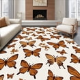 thumbnail image 1 of ODIKA 6' x 9' Machine Washable Non-Slip Area Rug, Boho Butterfly High Traffic Rug, Brown, 322731, 1 of 7