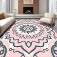 thumbnail image 1 of ODIKA 6' x 9' Machine Washable Non-Slip Area Rug, Boho Medallion High Traffic Rug, Pink, 466628, 1 of 7