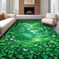 thumbnail image 1 of ODIKA 6' x 9' Machine Washable Non-Slip Area Rug, Botanical leaf High Traffic Rug, Green, 198722, 1 of 7