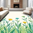 thumbnail image 1 of ODIKA 6' x 9' Machine Washable Non-Slip Area Rug, Botanical leaf High Traffic Rug, Green, 579588, 1 of 7