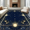 thumbnail image 1 of ODIKA 6' x 9' Machine Washable Non-Slip Area Rug, Celestial Star High Traffic Rug, Blue, 18274, 1 of 7