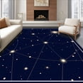 thumbnail image 1 of ODIKA 6'x9' Machine Washable Non-Slip Area Rug, Celestial Constellation Night Sky High Traffic Rug, Blue, 398019, 1 of 7