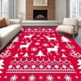 thumbnail image 1 of ODIKA 6' x 9' Machine Washable Non-Slip Area Rug, Christmas Tree High Traffic Rug, Red, 509504, 1 of 7
