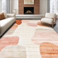 thumbnail image 1 of ODIKA 6' x 9' Machine Washable Non-Slip Area Rug, Contemporary Blobs High Traffic Rug, Peach, 132585, 1 of 7