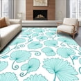 thumbnail image 1 of ODIKA 6' x 9' Machine Washable Non-Slip Area Rug, Contemporary Flower High Traffic Rug, Blue, 553029, 1 of 7