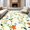 thumbnail image 1 of ODIKA 6'x9' Machine Washable Non-Slip Area Rug, Whimsical Bloom Hallway Playful Floral Print High Traffic Rug, Yellow, 132721, 1 of 7