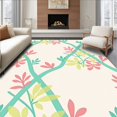 thumbnail image 1 of ODIKA 6' x 9' Machine Washable Non-Slip Area Rug, Contemporary Vine High Traffic Rug, Pink, 526467, 1 of 7