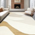 thumbnail image 1 of ODIKA 6' x 9' Machine Washable Non-Slip Area Rug, Contemporary Waves High Traffic Rug, Beige, 273472, 1 of 7
