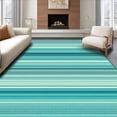 thumbnail image 1 of ODIKA 6'x9' Machine Washable Non-Slip Area Rug, Contemporary Featuring Bold Teal and High Traffic Rug, Teal, 80712, 1 of 7