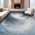 thumbnail image 1 of ODIKA 6' x 9' Machine Washable Non-Slip Area Rug, Cosmic Spiral High Traffic Rug, Gray, 131745, 1 of 7