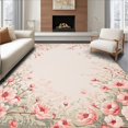 thumbnail image 1 of ODIKA 6' x 9' Machine Washable Non-Slip Area Rug, Floral Flower High Traffic Rug, Pink, 210706, 1 of 7