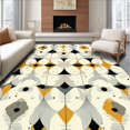 thumbnail image 1 of ODIKA 6' x 9' Machine Washable Non-Slip Area Rug, Geometric Circle High Traffic Rug, Beige, 190059, 1 of 7