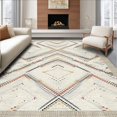 thumbnail image 1 of ODIKA 6' x 9' Machine Washable Non-Slip Area Rug, Geometric Diamond High Traffic Rug, Beige, 152576, 1 of 7