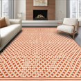 thumbnail image 1 of ODIKA 6' x 9' Machine Washable Non-Slip Area Rug, Geometric Diamond High Traffic Rug, Orange, 212592, 1 of 7