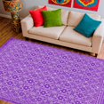 thumbnail image 1 of ODIKA 6' x 9' Machine Washable Non-Slip Area Rug, Geometric Diamond High Traffic Rug, Purple, 190589, 1 of 7