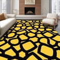 thumbnail image 1 of ODIKA 6' x 9' Machine Washable Non-Slip Area Rug, Geometric Oval High Traffic Rug, Yellow, 306047, 1 of 7