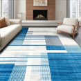 thumbnail image 1 of ODIKA 6'x9' Machine Washable Non-Slip Area Rug, Vista Urban Grid High Traffic Rug, Blue, 248585, 1 of 7
