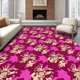thumbnail image 1 of ODIKA 6' x 9' Machine Washable Non-Slip Area Rug, Geometric Star High Traffic Rug, Pink, 331822, 1 of 7