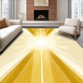 thumbnail image 1 of ODIKA 6' x 9' Machine Washable Non-Slip Area Rug, Geometric Sunburst High Traffic Rug, Gold, 186819, 1 of 7