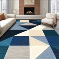 thumbnail image 1 of ODIKA 6'x9' Machine Washable Non-Slip Area Rug, Geometric Triangle High Traffic Rug, Navy, 232724, 1 of 7
