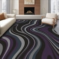 thumbnail image 1 of ODIKA 6'x9' Machine Washable Non-Slip Area Rug, Luxe Swirl Tie Dye Accent High Traffic Rug, Black, 338820, 1 of 7