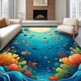 thumbnail image 1 of ODIKA 6' x 9' Machine Washable Non-Slip Area Rug, Marine Clownfish High Traffic Rug, Blue, 272883, 1 of 7