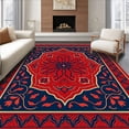 thumbnail image 1 of ODIKA 6' x 9' Machine Washable Non-Slip Area Rug, Middle Eastern Medallion High Traffic Rug, Red, 371063, 1 of 7