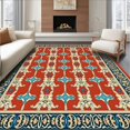 thumbnail image 1 of ODIKA 6' x 9' Machine Washable Non-Slip Area Rug, Middle Eastern Palmette High Traffic Rug, Red, 413304, 1 of 7