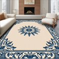 thumbnail image 1 of ODIKA 6' x 9' Machine Washable Non-Slip Area Rug, Middle Eastern Star High Traffic Rug, Beige, 365458, 1 of 7