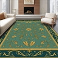 thumbnail image 1 of ODIKA 6' x 9' Machine Washable Non-Slip Area Rug, Middle Eastern scroll High Traffic Rug, Green, 314285, 1 of 7