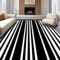 thumbnail image 1 of ODIKA 6' x 9' Machine Washable Non-Slip Area Rug, Minimalist Stripe High Traffic Rug, Beige, 42546, 1 of 7