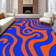 thumbnail image 1 of ODIKA 6' x 9' Machine Washable Non-Slip Area Rug, Op Art Swirl High Traffic Rug, Orange, 397513, 1 of 7