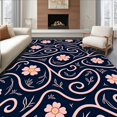 thumbnail image 1 of ODIKA 6' x 9' Machine Washable Non-Slip Area Rug, Paisley Flower High Traffic Rug, Blue, 409141, 1 of 7