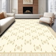 thumbnail image 1 of ODIKA 6'x9' Machine Washable Non-Slip Area Rug, Elegant Quatrefoil with Neutral Tones and Chic Design High Traffic Rug, Beige, 48443, 1 of 7