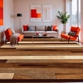 thumbnail image 1 of ODIKA 6'x9' Machine Washable Non-Slip Area Rug, Rustic Fire Resistant Hearth High Traffic Rug, Brown, 137701, 1 of 7