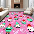 thumbnail image 1 of ODIKA 6' x 9' Machine Washable Non-Slip Area Rug, Shag Gnome High Traffic Rug, Pink, 747444, 1 of 7